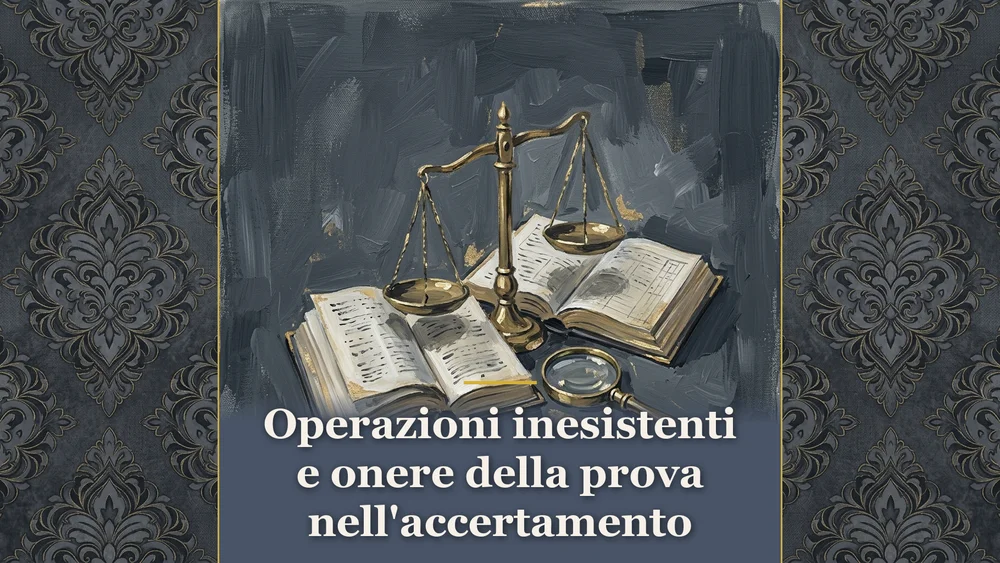 Operazioni inesistenti e onere della prova tributario nella sentenza della Cassazione n. 1310 del 2026