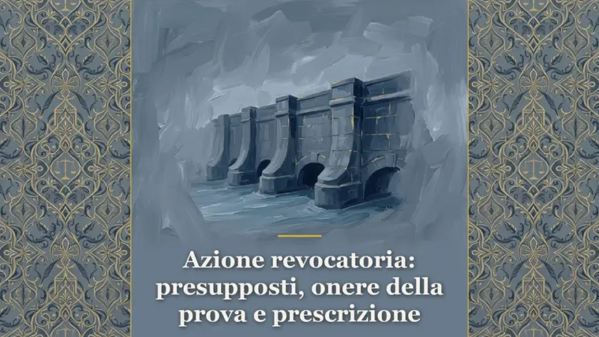 Presupposti dell'azione revocatoria ordinaria: argine in pietra in ardesia polvere e oro per Metodo Giuridico.