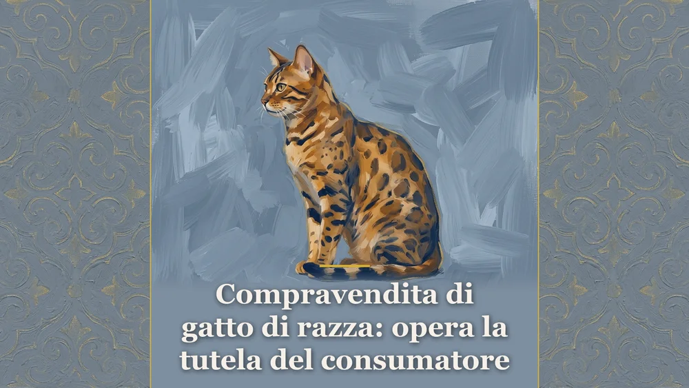 Illustrazione artistica sulla compravendita di gatto di razza con un felino Bengal dipinto su sfondo carta da zucchero