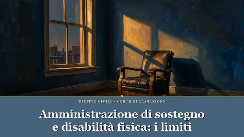 Amministrazione di sostegno e disabilità fisica — Una poltrona in cuoio scuro illuminata dalla luce radente al crepuscolo in stile Edward Hopper