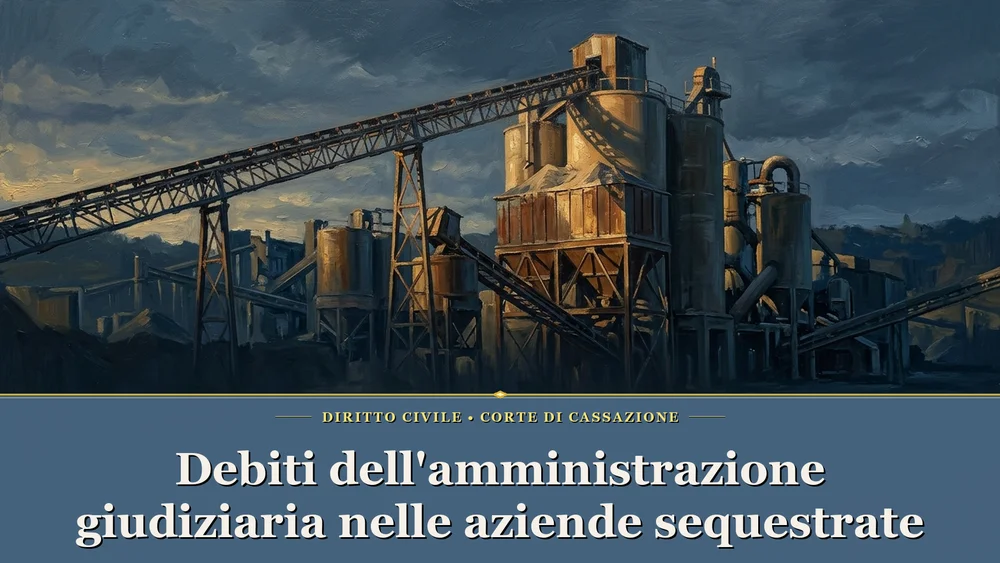 Debiti dell'amministrazione giudiziaria nelle aziende sequestrate — Impianto industriale di calcestruzzi e silos di cemento per debiti amministrazione giudiziaria aziende sequestrate