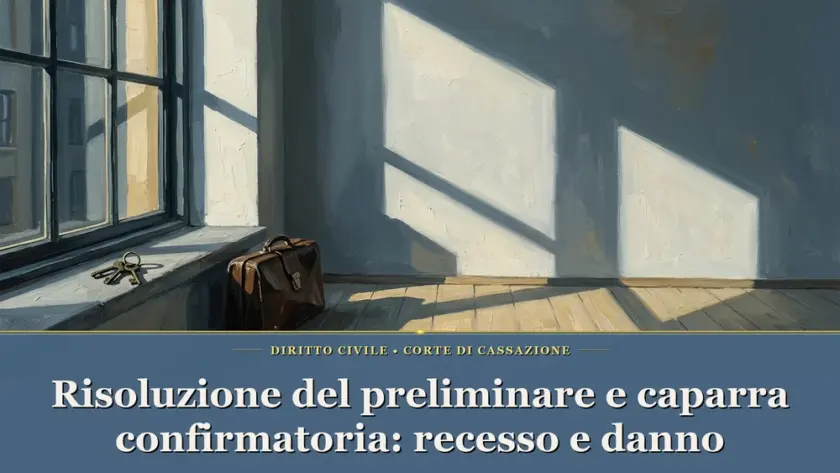 Risoluzione del preliminare e caparra confirmatoria — Risoluzione del contratto preliminare e disciplina della caparra confirmatoria nella giurisprudenza della Cassazione civile
