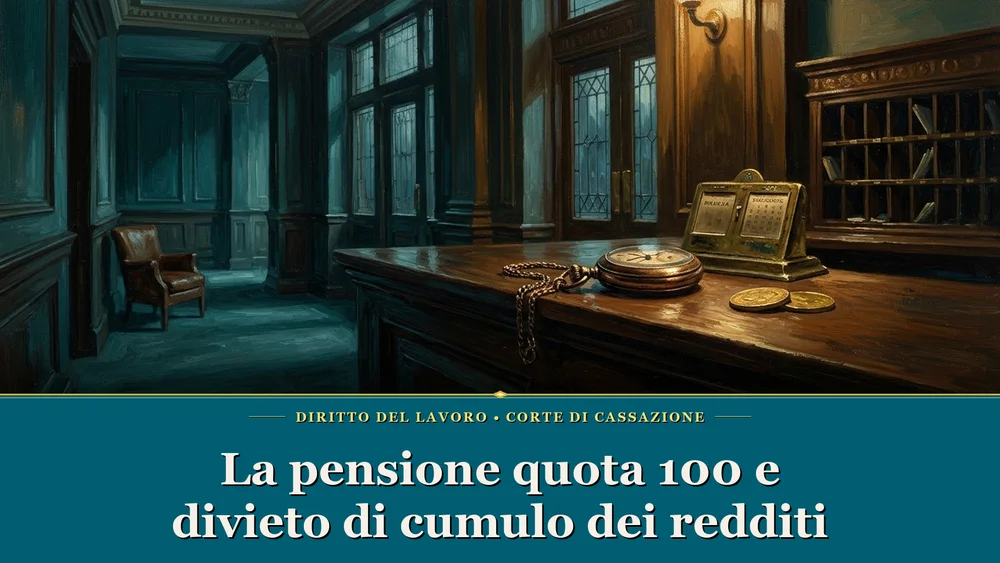 Pittura in stile Hopper raffigurante un orologio da tasca e un calendario su bancone per l'articolo sulla pensione quota 100 e divieto di cumulo.