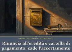 Rinuncia all’eredità e cartella di pagamento: cade l’accertamento
